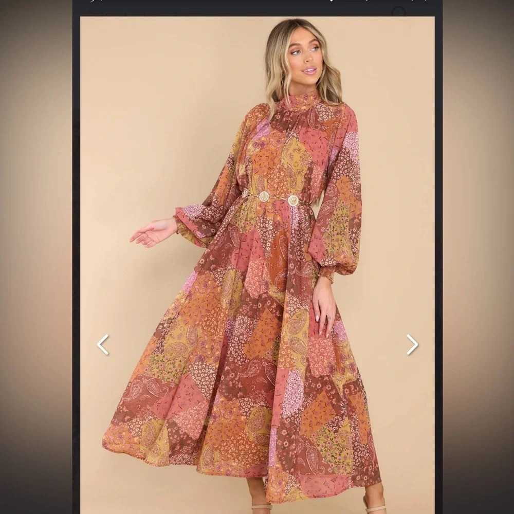 Thankful For You Orange Multi Print Maxi Dress
AURA size medium NWT - Picture 5 of 11